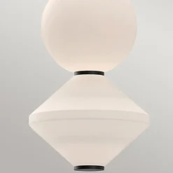 LED Pendelleuchte Schwarz Weiß verstellbar aus Metall Glas