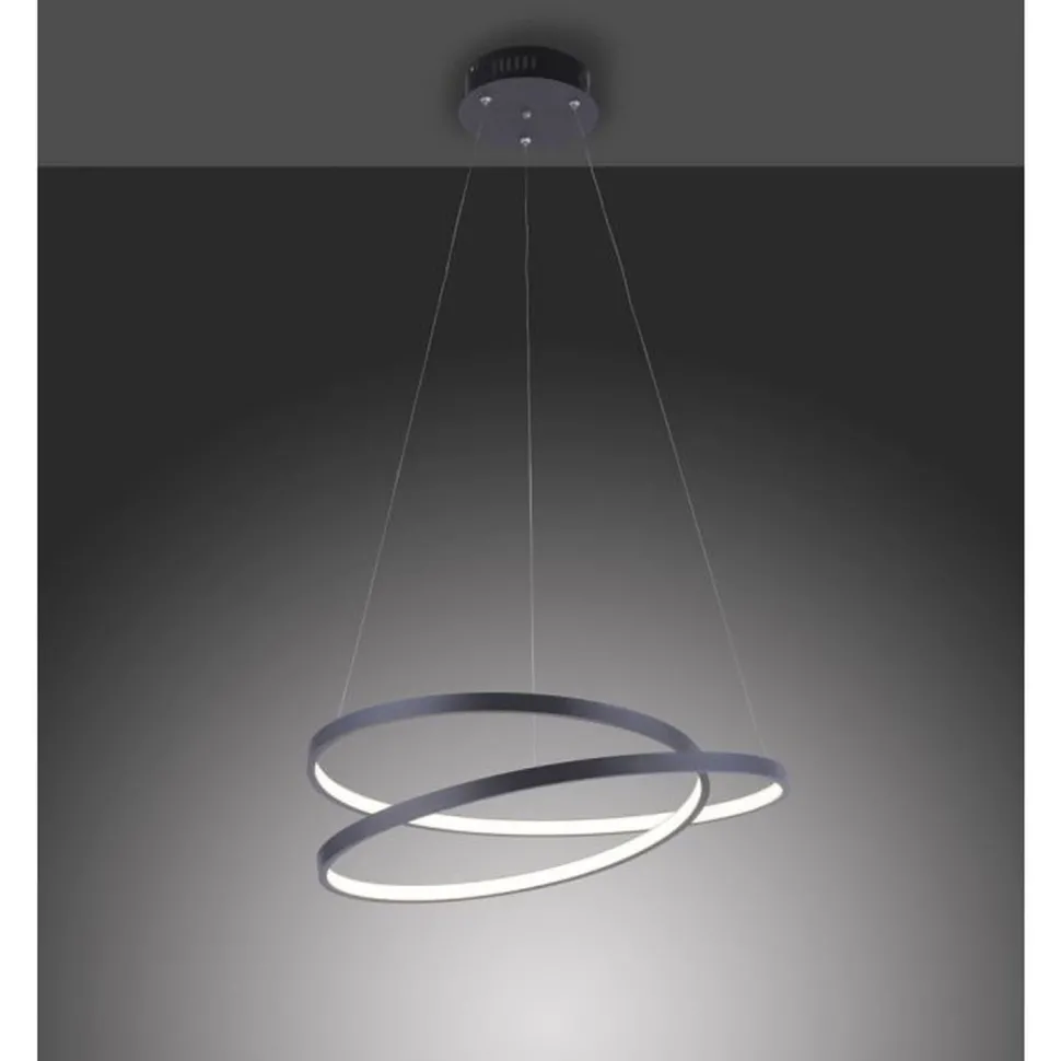 LED Pendelleuchte Schwarz B:55 cm 4000 lm dimmbar