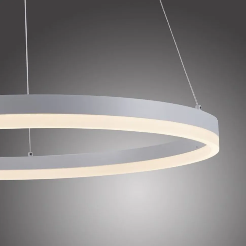 LED Pendelleuchte Weiß dimmbar 38 W 3000 K Ø60 cm Ring