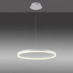 LED Pendelleuchte Weiß dimmbar 38 W 3000 K Ø60 cm Ring