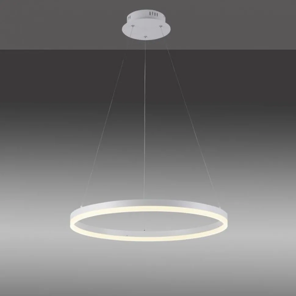 LED Pendelleuchte Weiß dimmbar 38 W 3000 K Ø60 cm Ring