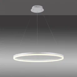 LED Pendelleuchte Weiß dimmbar 52 W 3000 K Ø80 cm Ring