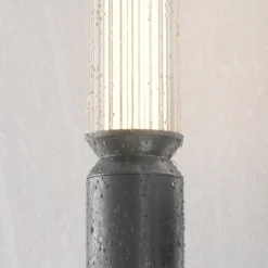 LED Pollerleuchte Glas Aluminium IP65 750 lm 78,5 cm