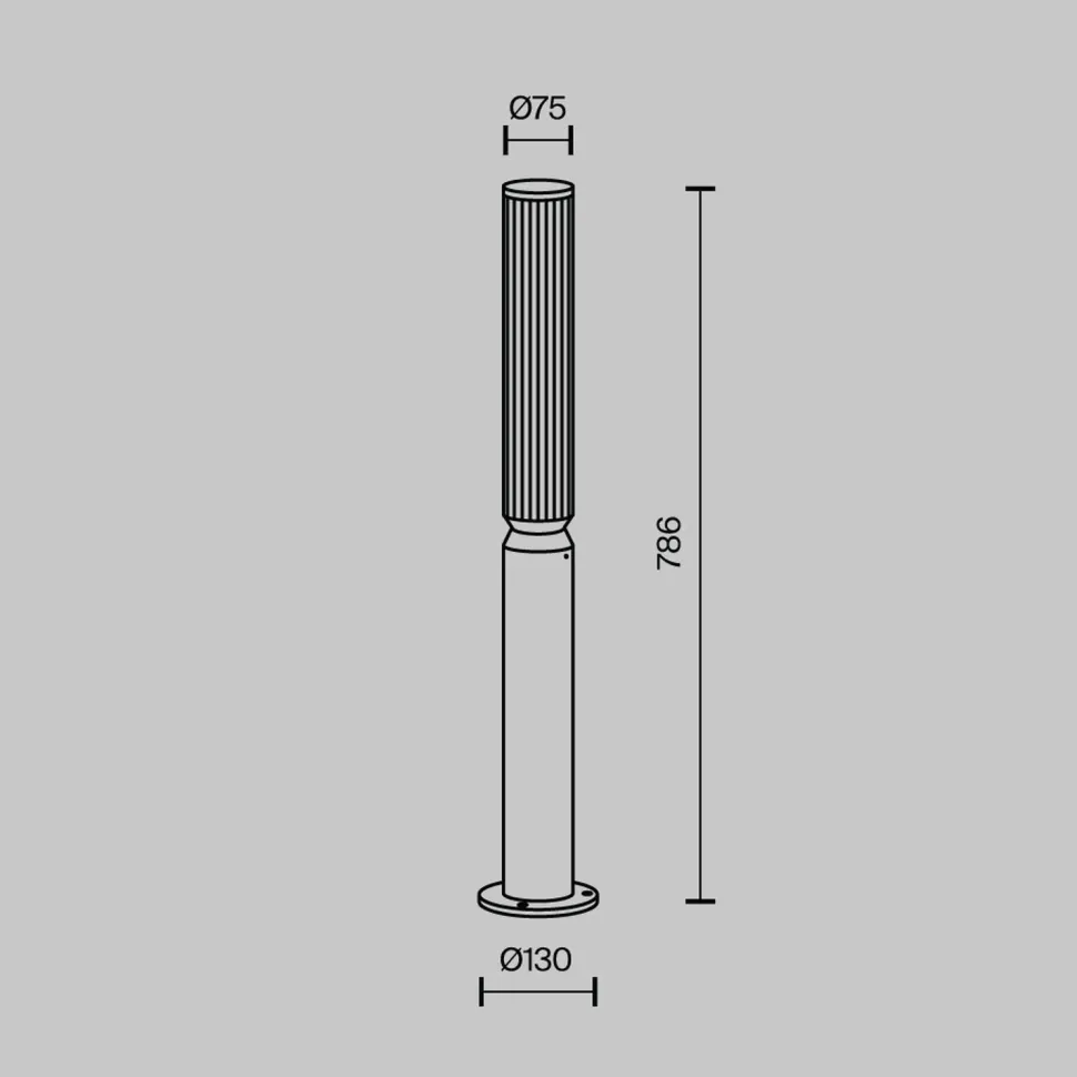 LED Pollerleuchte Glas Aluminium IP65 750 lm 78,5 cm