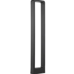 LED Pollerleuchte Metall 80 cm hoch IP54 Schwarz 3000 K