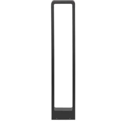 LED Pollerleuchte Metall 80 cm hoch IP54 Schwarz 3000 K