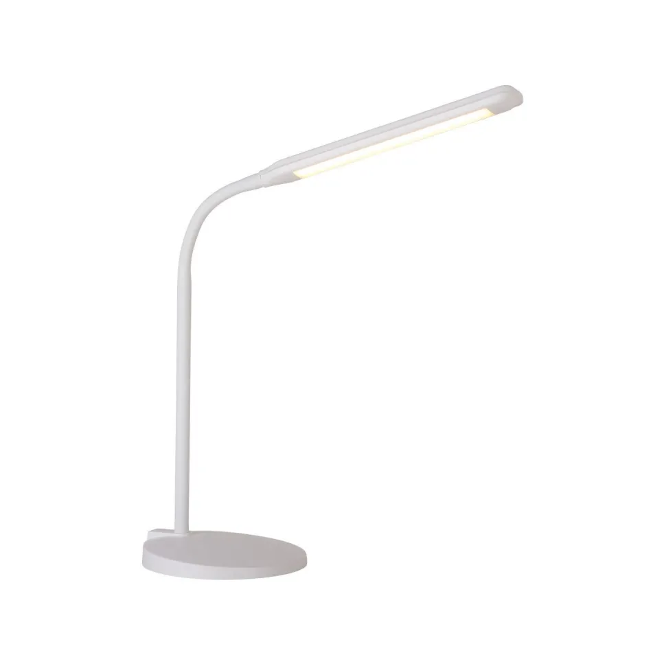 LED SchreibTischlampe Metall Weiß Touch 64 cm flexibel