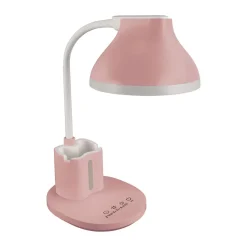 LED Schreibtischlampe mit Stiftehalter Touch Dimmer 40 cm Rosa