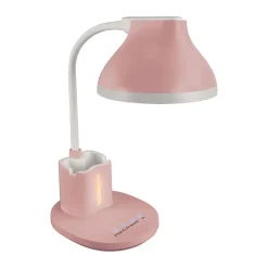 LED Schreibtischlampe mit Stiftehalter Touch Dimmer 40 cm Rosa