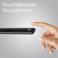 LED SchreibTischlampe Schwarz Touch 64 cm 6 W flexibel