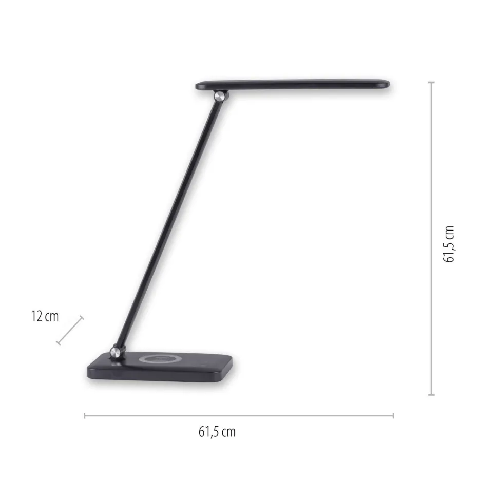 LED SchreibTischlampe Schwarz Touch 680 lm verstellbar
