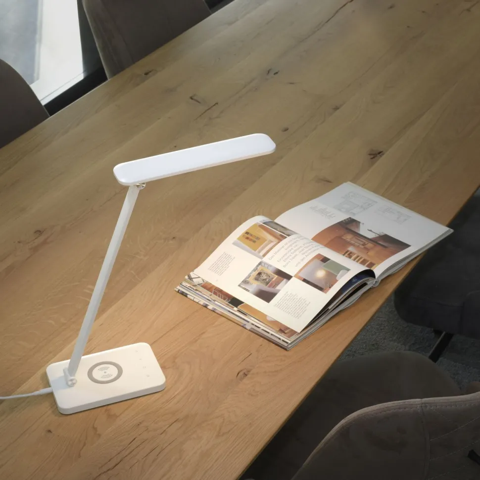 LED SchreibTischlampe Weiß Touch 61,5 cm 5 W flexibel