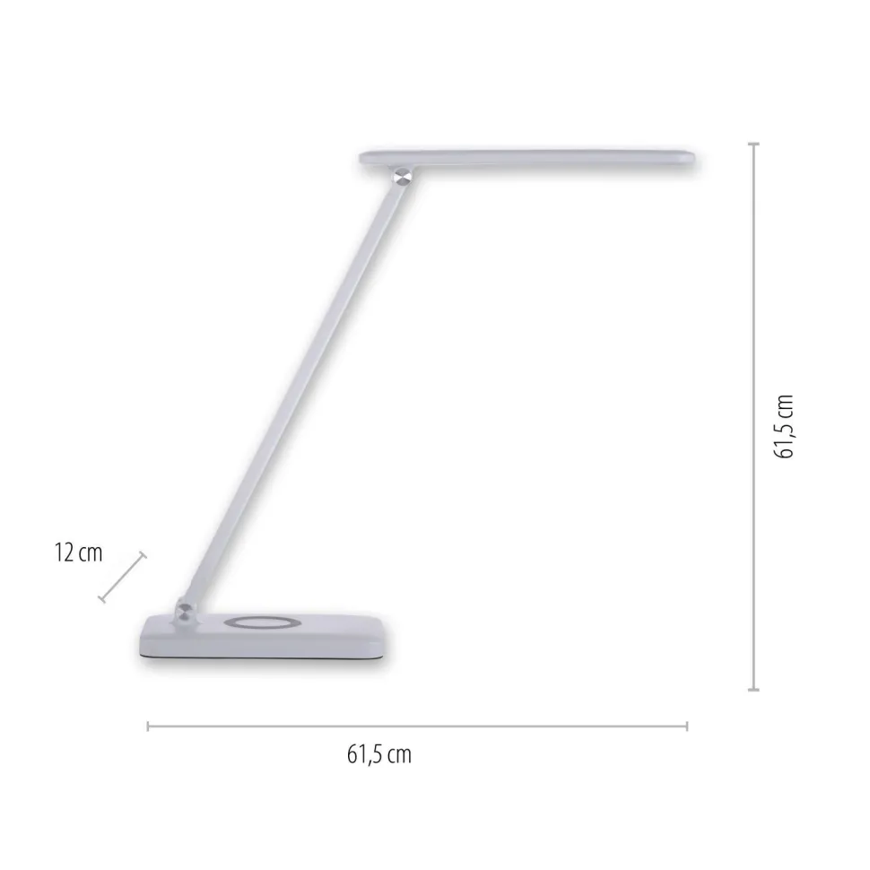 LED SchreibTischlampe Weiß Touch 61,5 cm 5 W flexibel