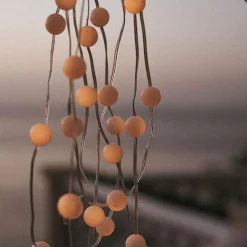 LED Solar Außenlichterkette 1800 K IP44 1 m lang