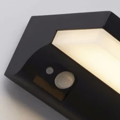 LED Solar Außenwandlampe IP54 Aluminium Bewegungsmelder