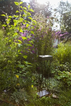 LED Solar Erdspießstrahler Schwarz Metall H:60 cm IP54