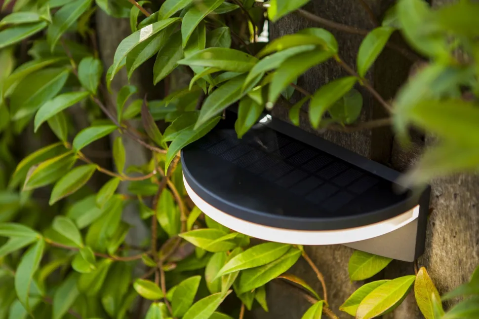 LED Solar Wandlampe Bewegungsmelder IP44 B:19 cm 4000 K