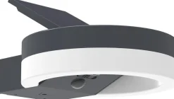 LED Solar Wandlampe Sensor Anthrazit IP54 12 W 4000 K