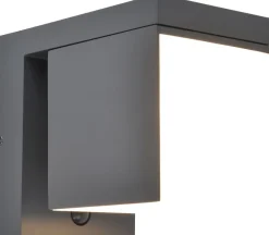 LED Solar Wandleuchte Bewegungsmelder IP54 H:13,5 cm