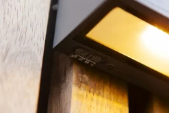 LED Solar Wandleuchte Bewegungssensor Anthrazit 3000 K