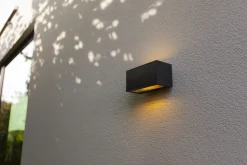 LED Solar Wandleuchte Bewegungssensor Anthrazit 3000 K