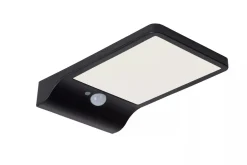 LED Solar Wandleuchte mit Bewegungsmelder Schwarz IP44