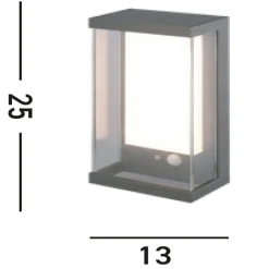LED Solarlampe Außen mit Bewegungsmelder Aluminium IP54