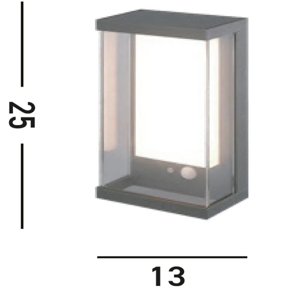 LED Solarlampe Außen mit Bewegungsmelder Aluminium IP54