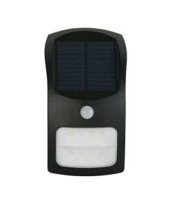 LED Solarlampe mit Bewegungsmelder Metall IP44 Schwarz