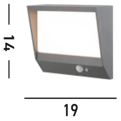 LED Solarleuchte Außen Aluminium IP54 Bewegungsmelder