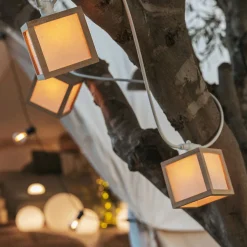 LED Solarlichterkette IP44 Bambus 1800 K 5 m lang TAIYO