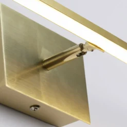 LED Spiegellampe in Messing Metall B:61 cm IP44 2700 K