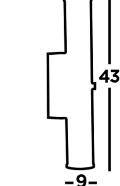 LED Spiegelleuchte IP44 Glas H: 43 cm Klar Schwarz 3000 K