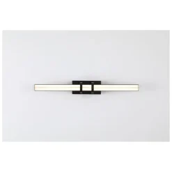 LED Spiegelleuchte Metall Glas Schwarz IP44 B:46,5 cm