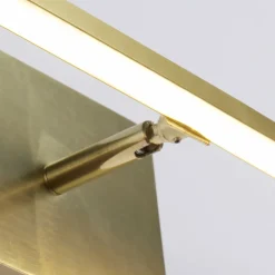 LED Spiegelleuchte Metall B:41 cm IP44 Messing 3000 K