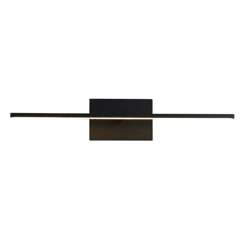 LED Spiegelleuchte Schwarz Metall B:61 cm IP44 10 W