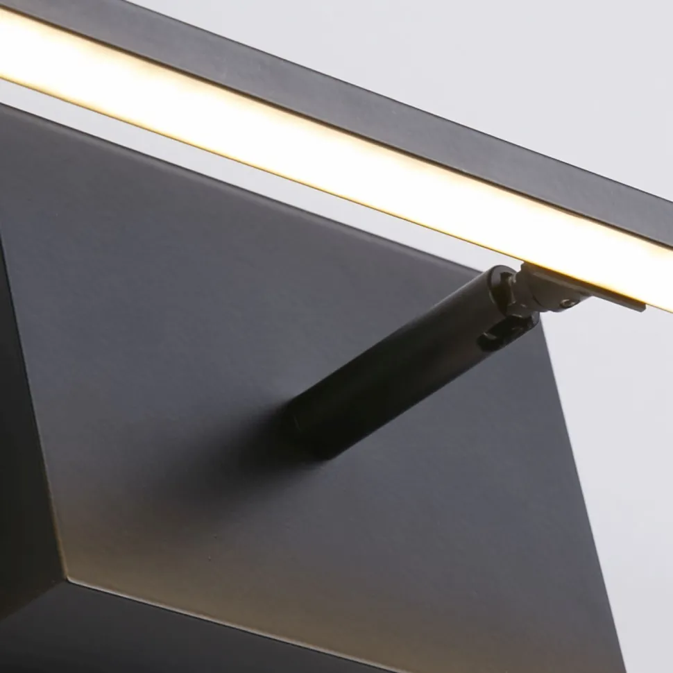 LED Spiegelleuchte Schwarz Metall B:61 cm IP44 10 W