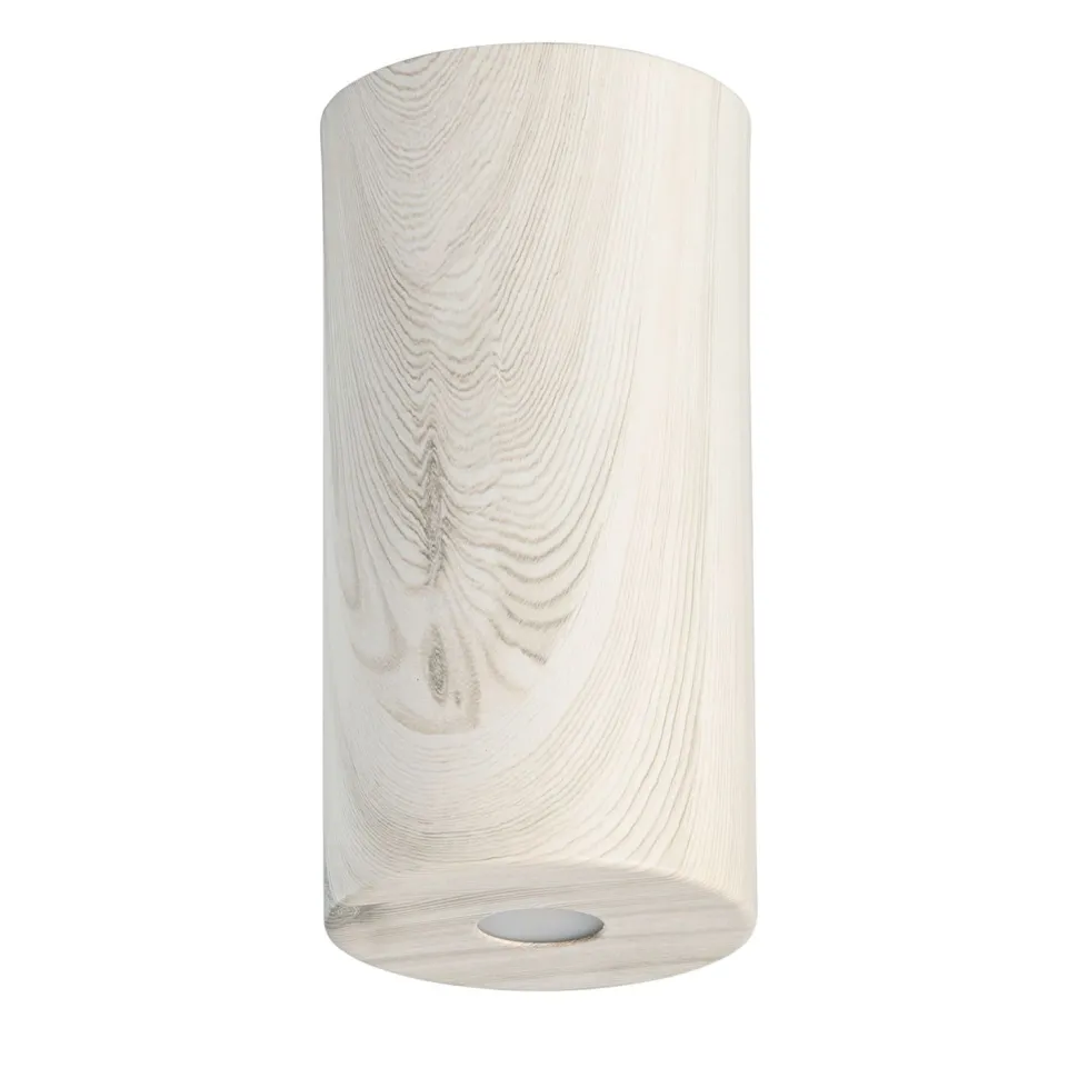 LED Spot in Holz Weiß rund Modern 3000K wohnlich