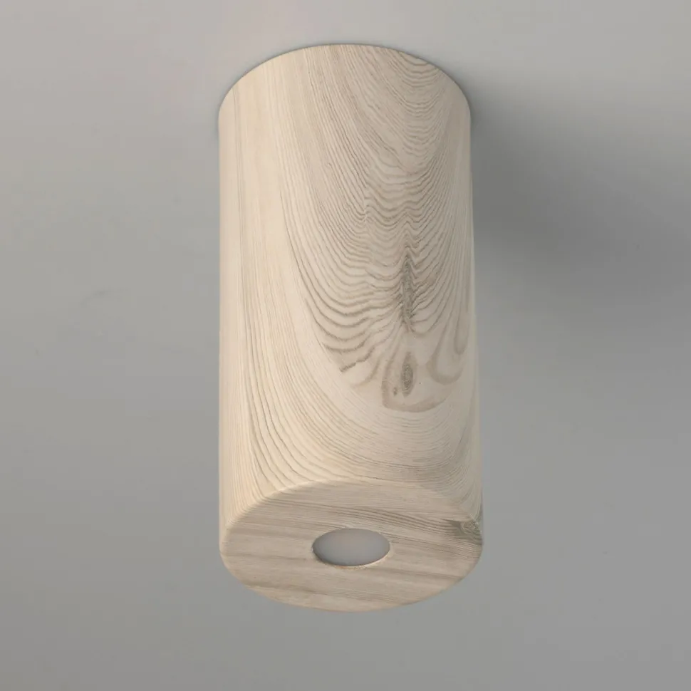 LED Spot in Holz Weiß rund Modern 3000K wohnlich