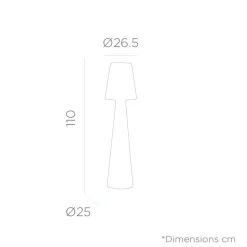 LED Stehlampe außen 110 cm IP65 Stecker Kabel 2700 K