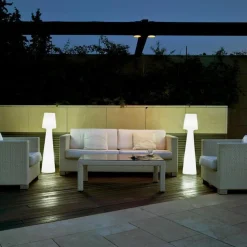 LED Stehlampe außen 110 cm mit Stecker Kabel IP65 6000K