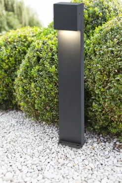 LED Stehlampe außen Aluminium IP54 10 W 65 cm Anthrazit