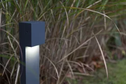 LED Stehlampe außen Aluminium IP54 10 W 65 cm Anthrazit