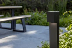 LED Stehlampe außen Aluminium IP54 10 W 65 cm Anthrazit