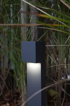 LED Stehlampe außen Aluminium IP54 10 W 65 cm Anthrazit