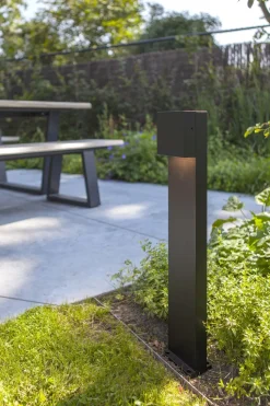 LED Stehlampe außen Schwarz IP54 10 W 65 cm Aluminium