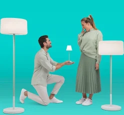 LED Stehlampe außen Solar Farbwechsel Dimmer 155 cm dimmbar