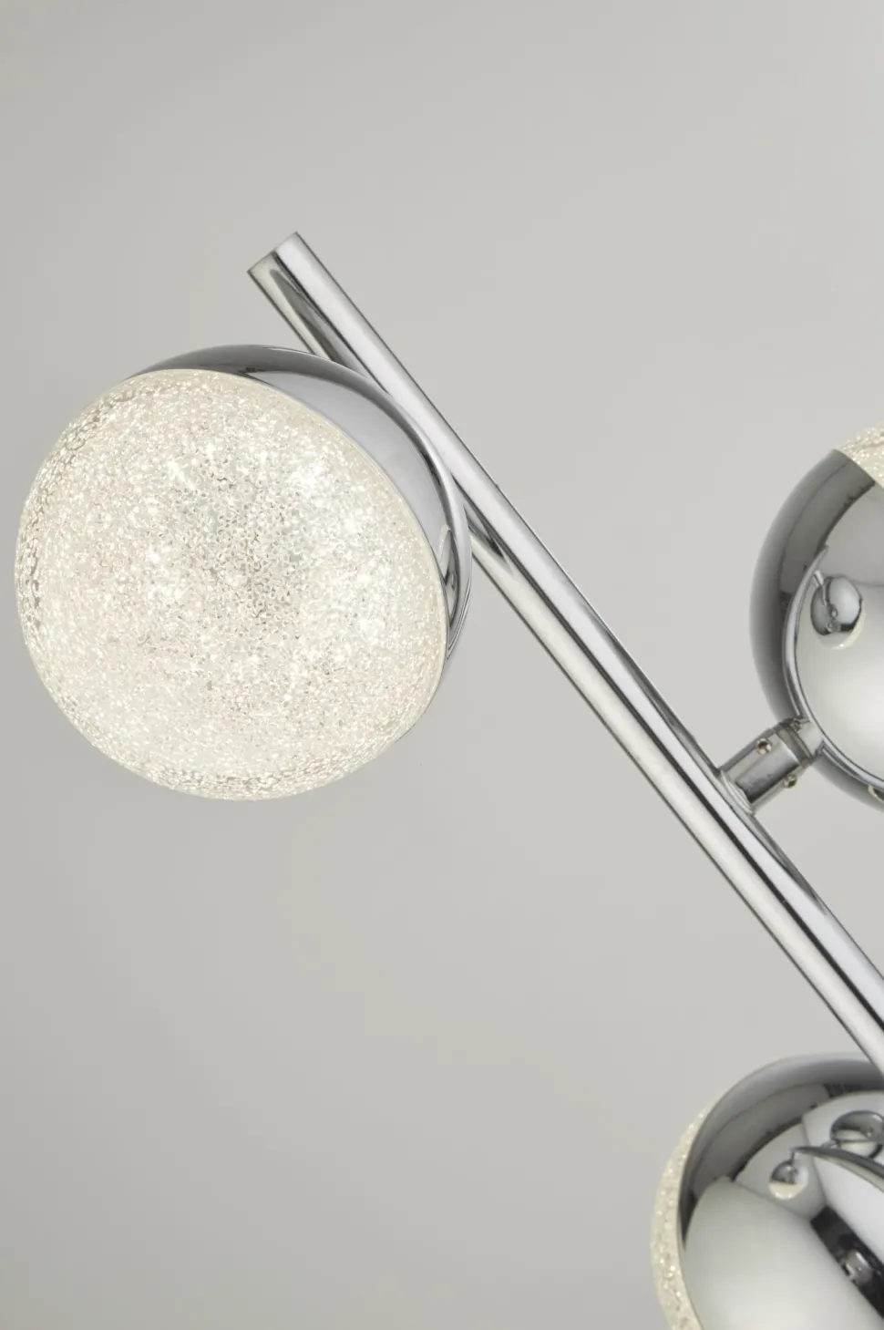 LED Stehlampe Chrom H: 152 cm 4000 K 1878 lm Glas Metall