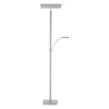 LED Stehlampe dimmbar Leselicht in Stahl Glas 199 cm