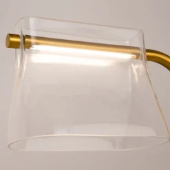 LED Stehlampe Glas Metall warmweißes Licht 3000 K